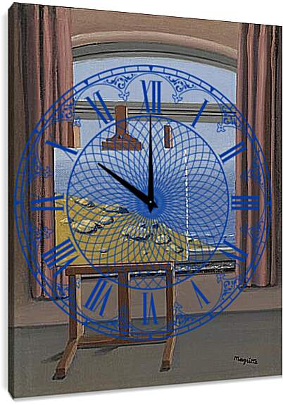 Часы картина - Состояние человека. Рене Магритт