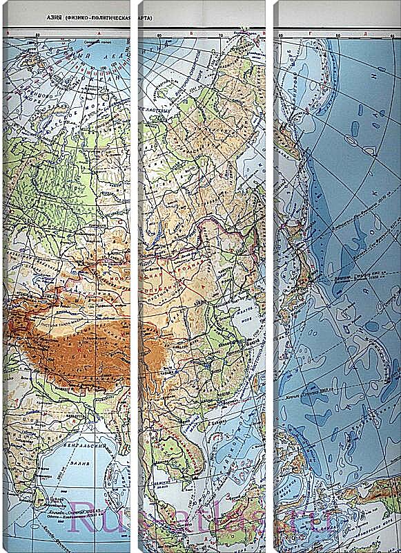 Модульная картина - Карта Азии