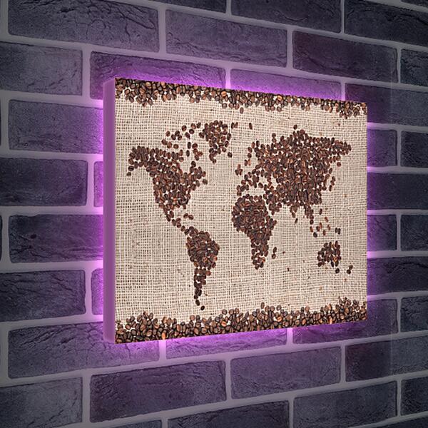 Лайтбокс световая панель - Кофейная карта