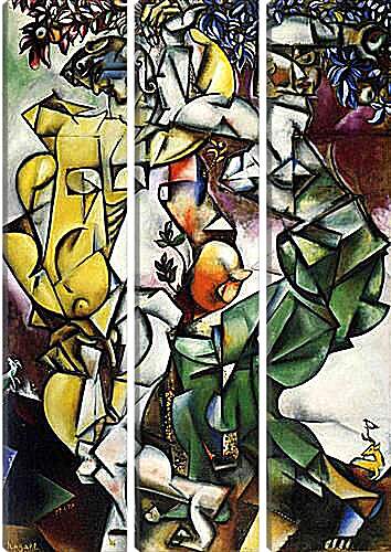 Модульная картина - Адам и Ева. Марк Шагал
