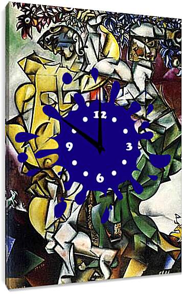 Часы картина - Адам и Ева. Марк Шагал