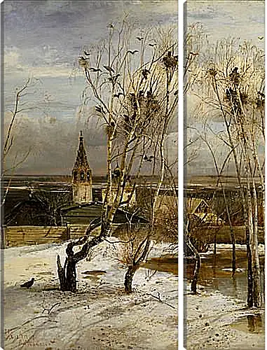 Модульная картина - Грачи прилетели. Саврасов Алексей