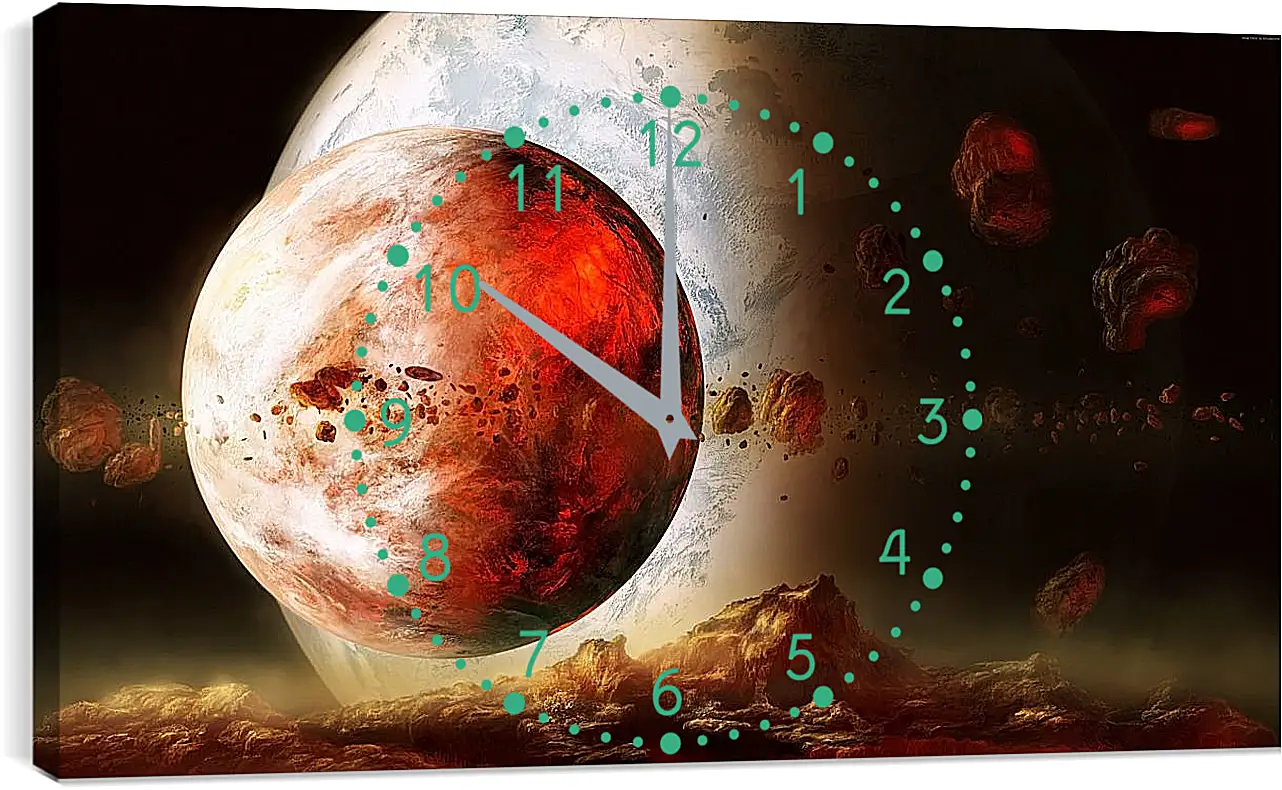 Часы картина - В глубинах космса