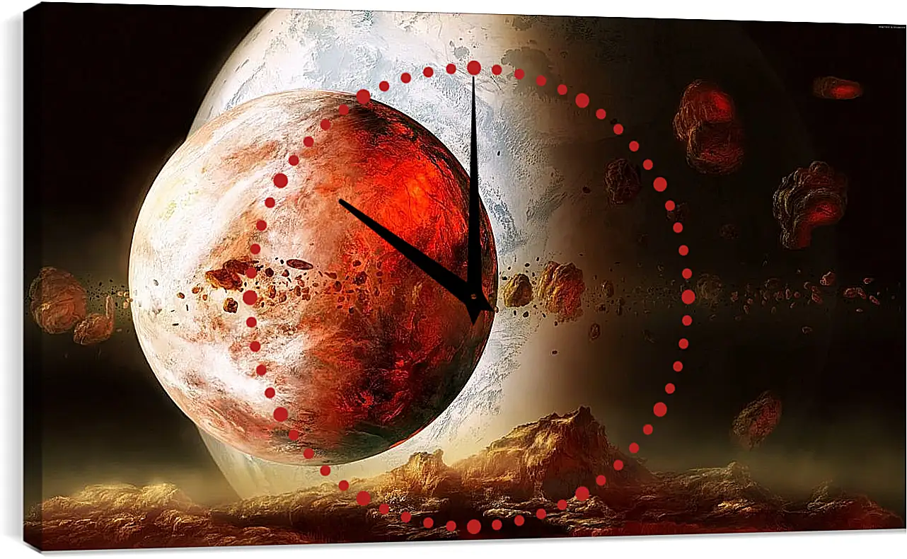 Часы картина - В глубинах космса