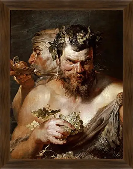 Картина в раме - Two Satyrs. Питер Пауль Рубенс