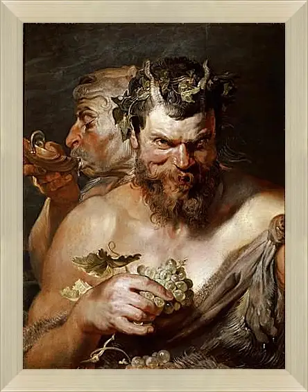 Картина в раме - Two Satyrs. Питер Пауль Рубенс