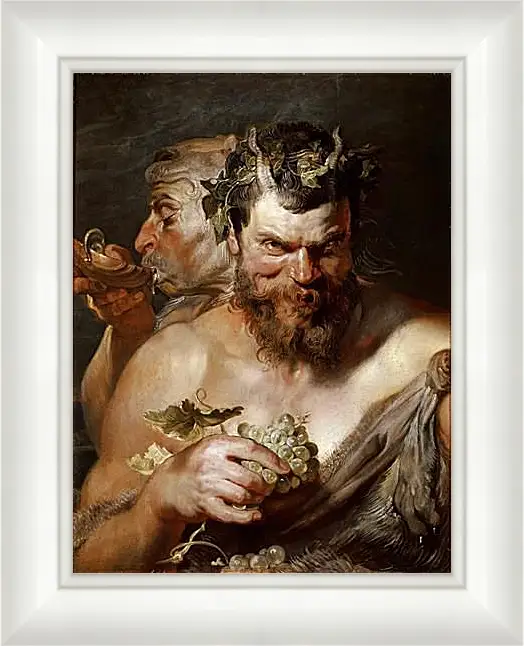 Картина в раме - Two Satyrs. Питер Пауль Рубенс