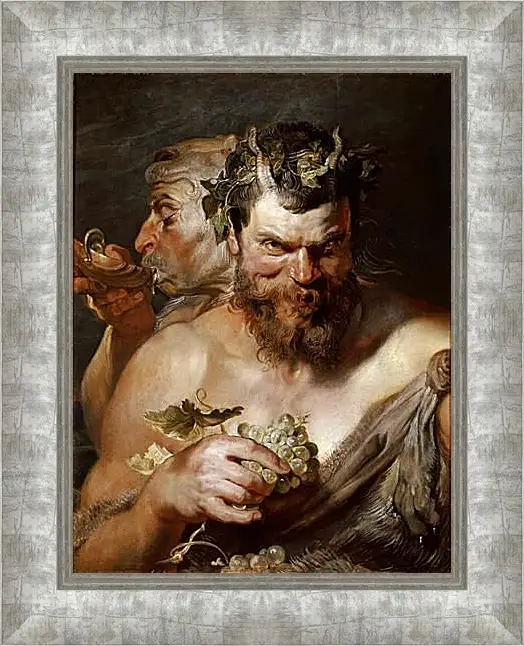 Картина в раме - Two Satyrs. Питер Пауль Рубенс