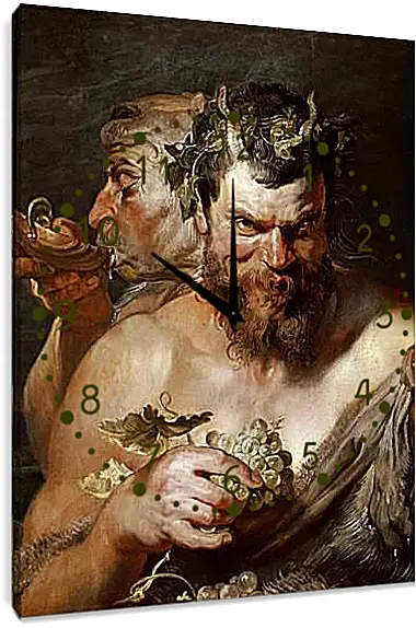 Часы картина - Two Satyrs. Питер Пауль Рубенс