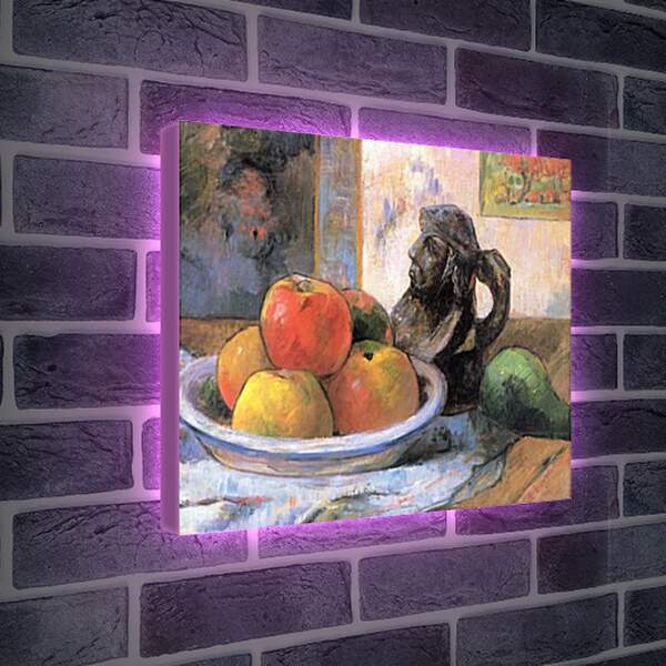 Лайтбокс световая панель - Still Life with Apples, a Pear, and a Ceramic Portrait Jug. Поль Гоген