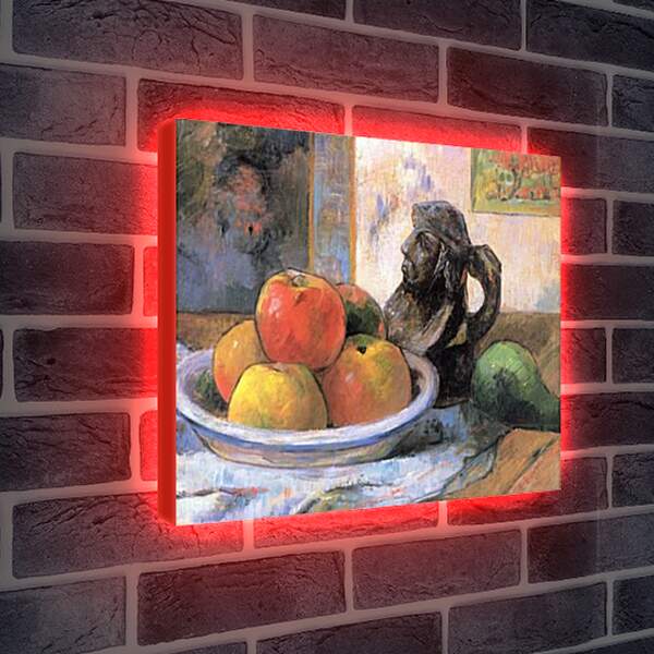 Лайтбокс световая панель - Still Life with Apples, a Pear, and a Ceramic Portrait Jug. Поль Гоген