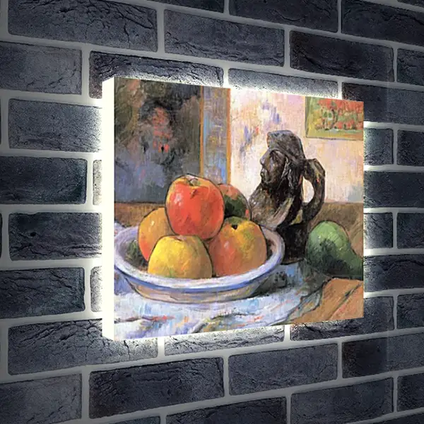 Лайтбокс световая панель - Still Life with Apples, a Pear, and a Ceramic Portrait Jug. Поль Гоген