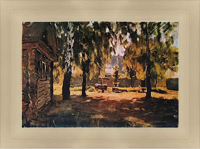 Картина в раме - Дворик. Левитан Исаак