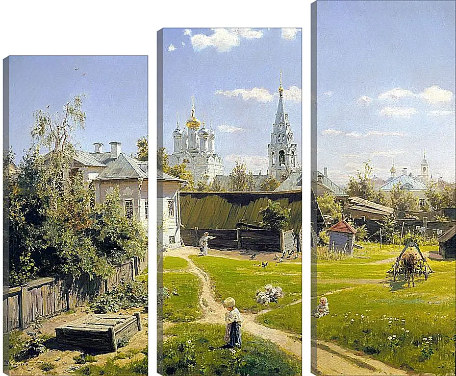 Модульная картина - Московский дворик. Поленов Василий