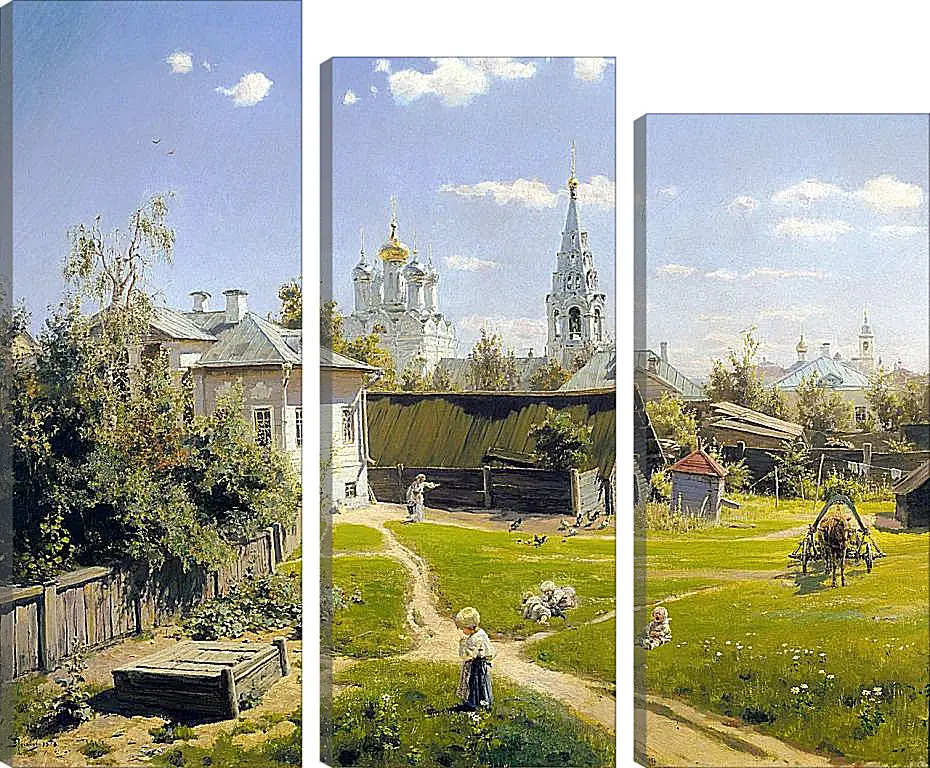 Модульная картина - Московский дворик. Поленов Василий