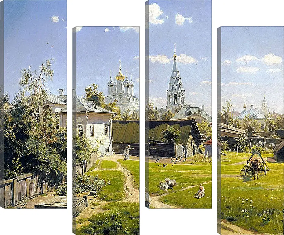 Модульная картина - Московский дворик. Поленов Василий