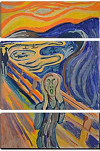 Модульная картина - the scream. Эдвард Мунк