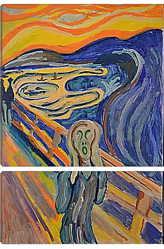 Модульная картина - the scream. Эдвард Мунк