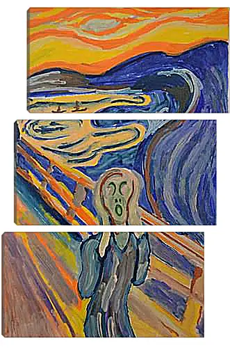 Модульная картина - the scream. Эдвард Мунк