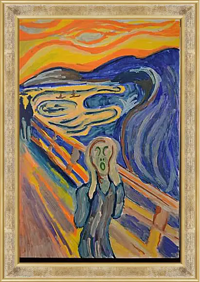 Картина в раме - the scream. Эдвард Мунк