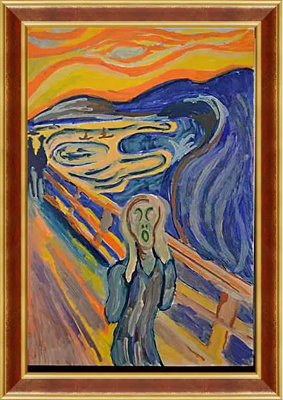 Картина в раме - the scream. Эдвард Мунк