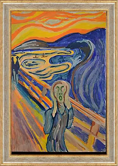 Картина в раме - the scream. Эдвард Мунк