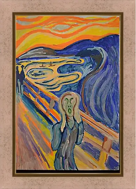 Картина в раме - the scream. Эдвард Мунк