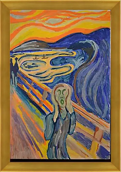 Картина в раме - the scream. Эдвард Мунк