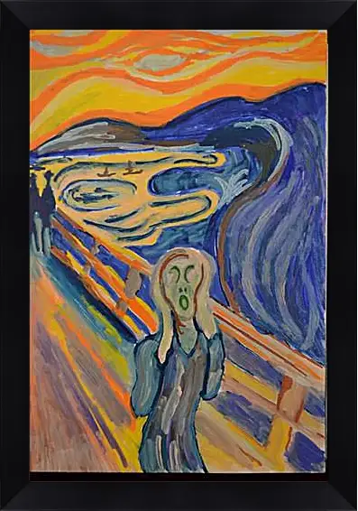 Картина в раме - the scream. Эдвард Мунк