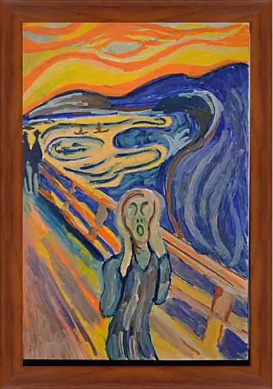 Картина в раме - the scream. Эдвард Мунк