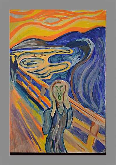 Картина в раме - the scream. Эдвард Мунк