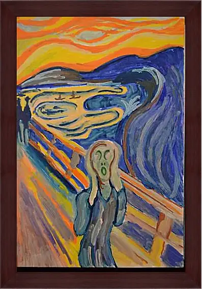 Картина в раме - the scream. Эдвард Мунк