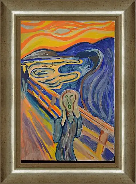 Картина в раме - the scream. Эдвард Мунк