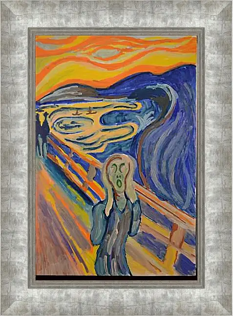 Картина в раме - the scream. Эдвард Мунк