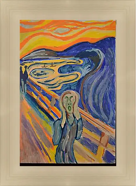 Картина в раме - the scream. Эдвард Мунк