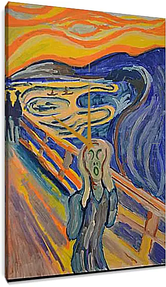 Часы картина - the scream. Эдвард Мунк