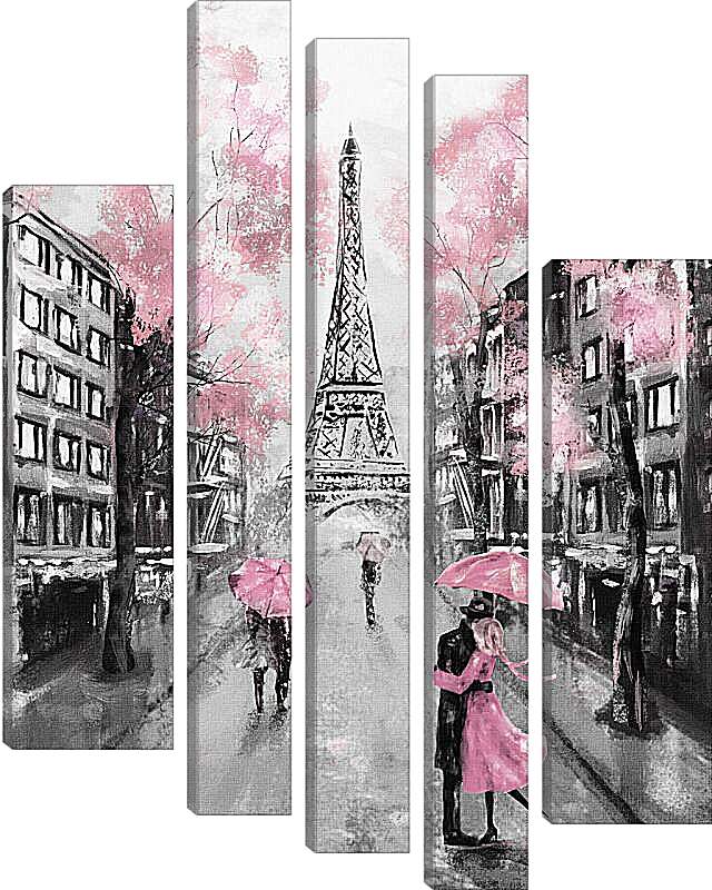 Модульная картина - На улице Парижа