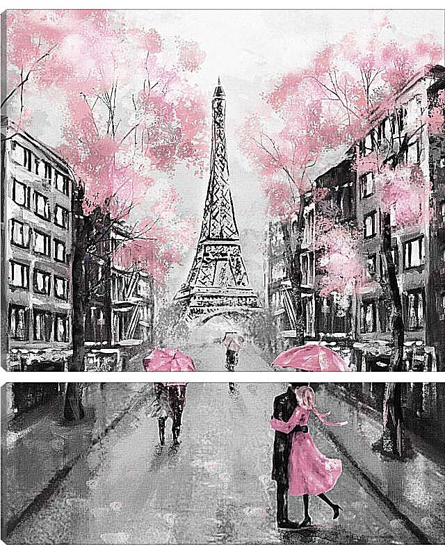 Модульная картина - На улице Парижа