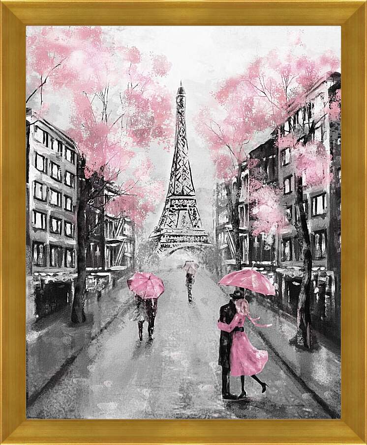 Картина в раме - На улице Парижа