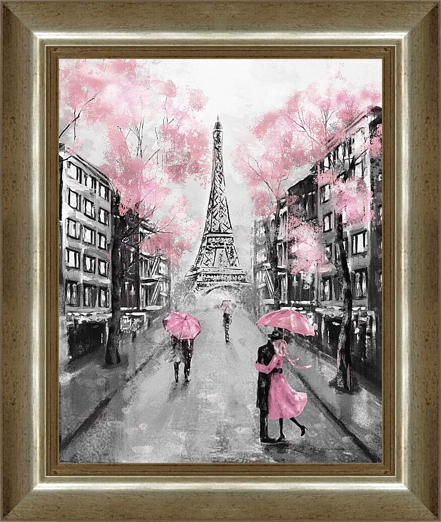 Картина в раме - На улице Парижа