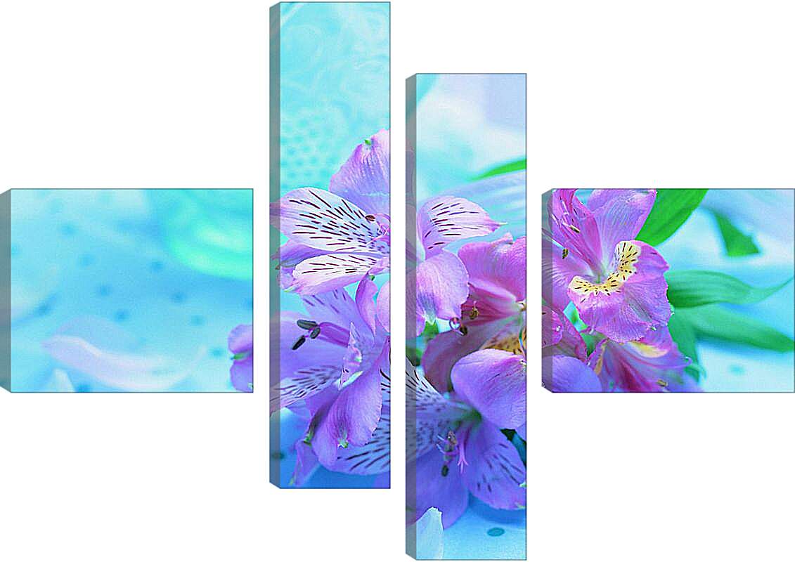 Модульная картина - Сиреневые орхидеи