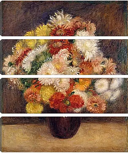 Модульная картина - Bouquet of Chrysanthemums. Пьер Огюст Ренуар