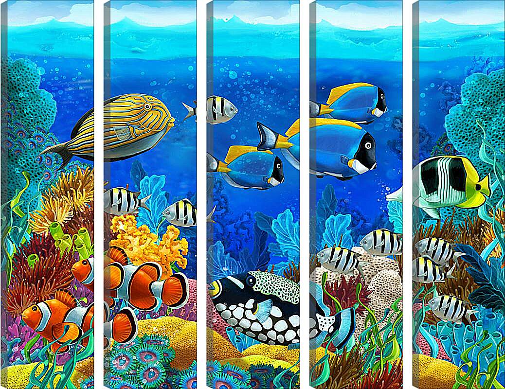 Модульная картина - Подводный мир