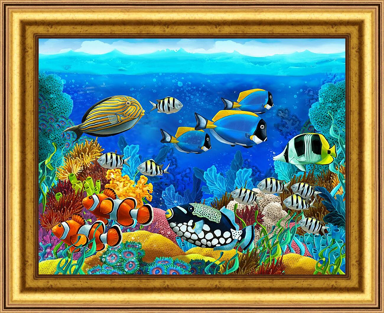 Картина в раме - Подводный мир