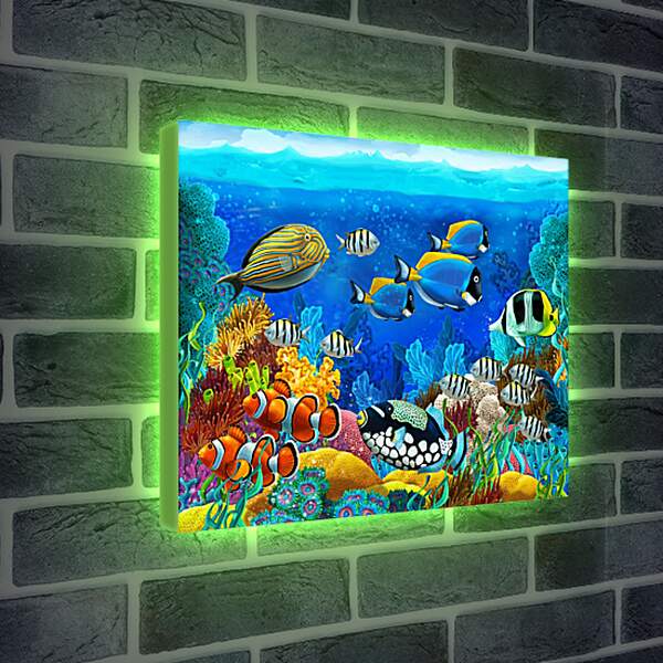 Лайтбокс световая панель - Подводный мир