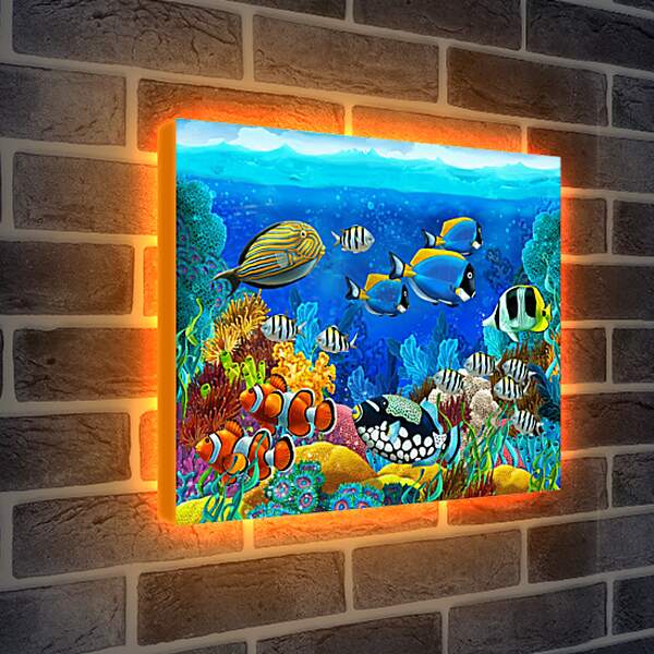 Лайтбокс световая панель - Подводный мир