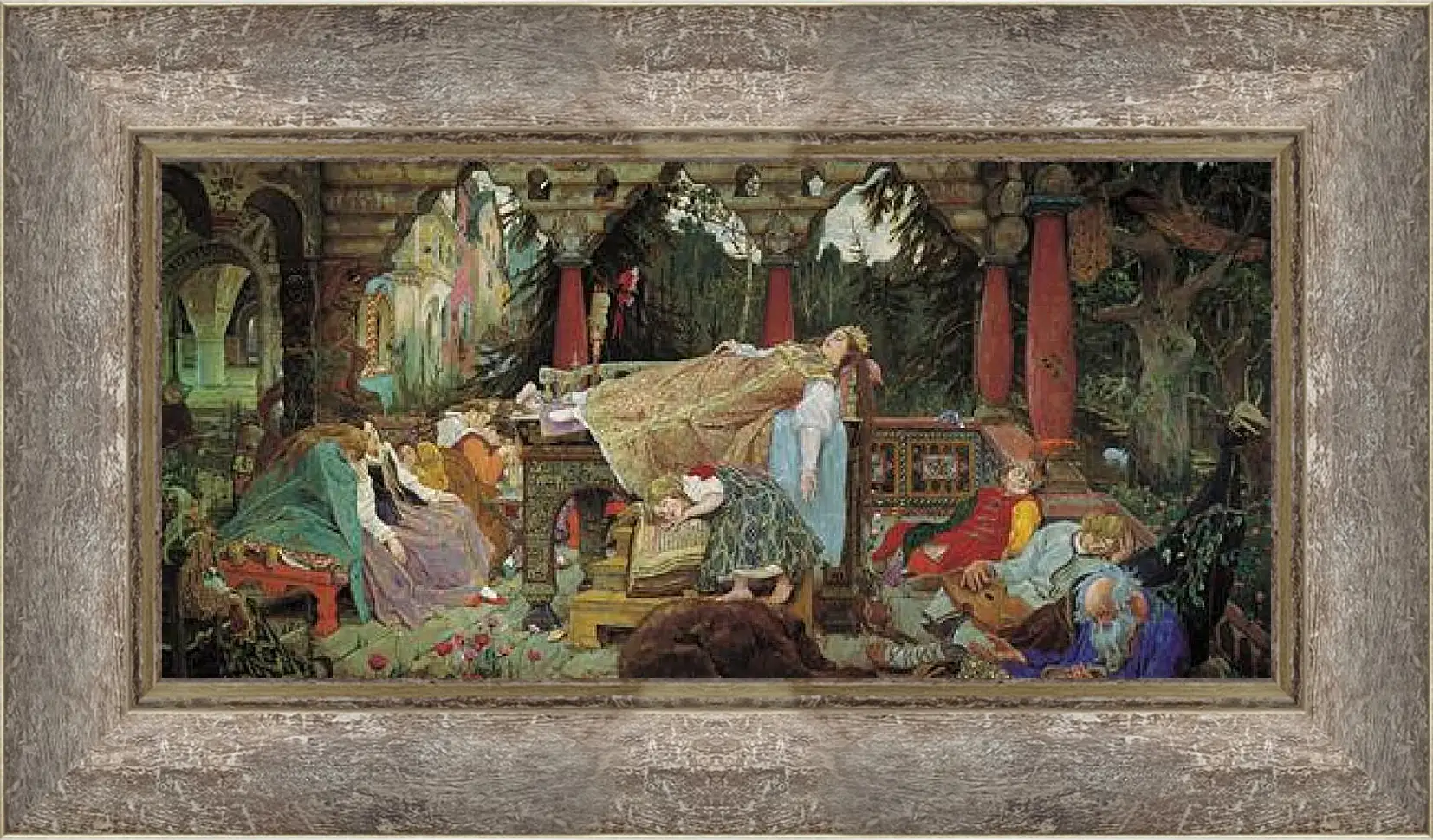 Картина в раме - Спящая царевна. Виктор Васнецов