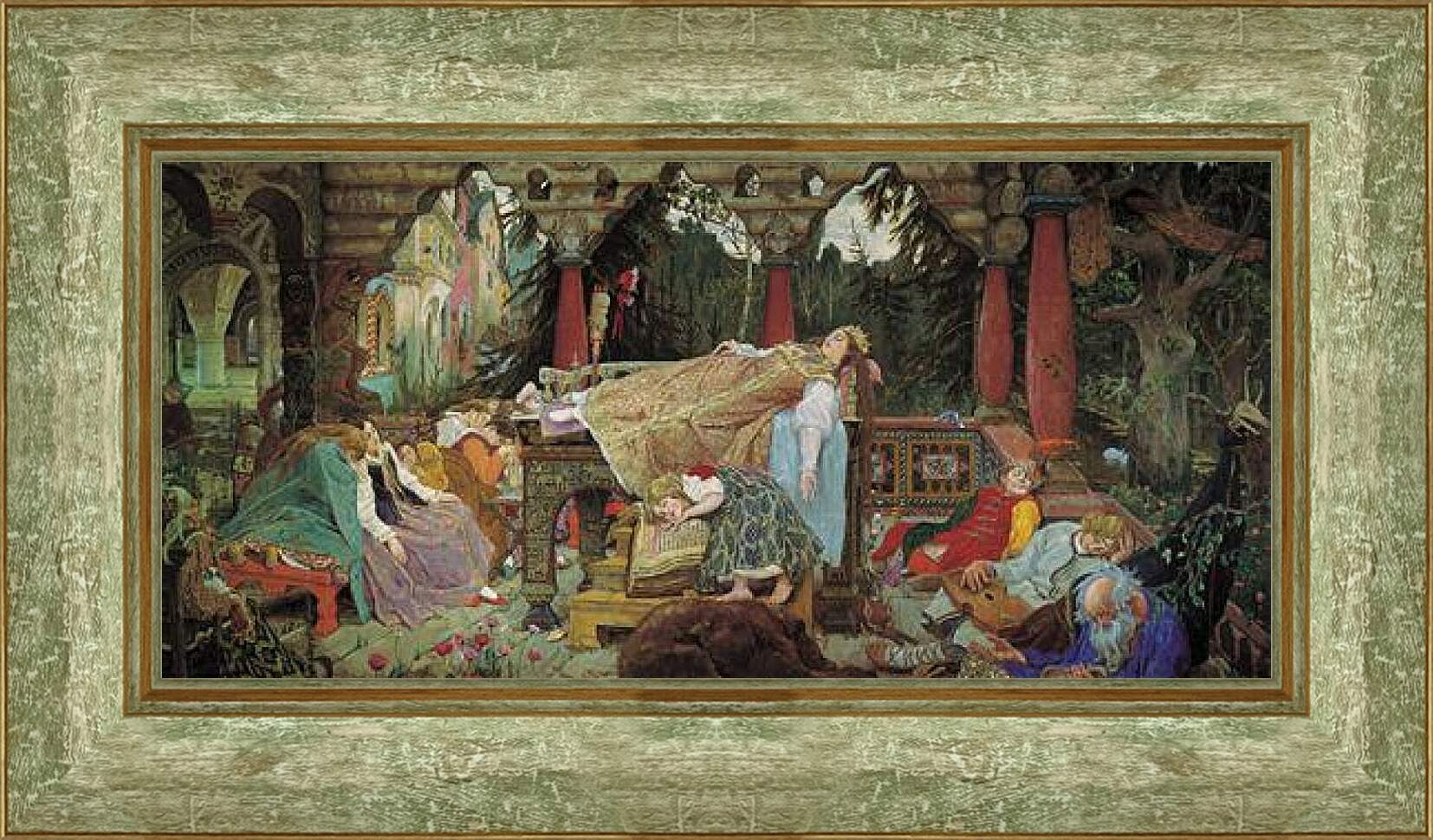 Картина в раме - Спящая царевна. Виктор Васнецов