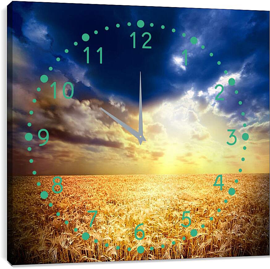 Часы картина - Поле пшеницы
