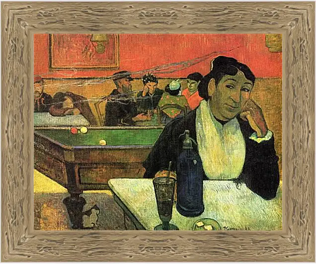 Картина в раме - Cafe de Nuit, Arles Catala. Поль Гоген
